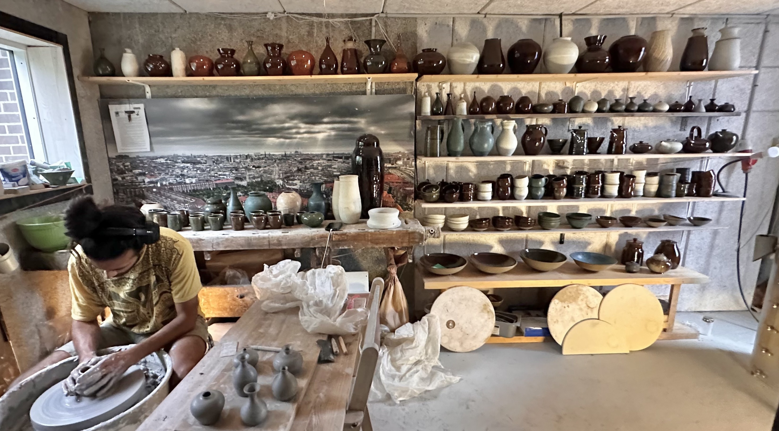 Examples of handmade ceramic pieces